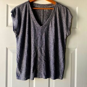 Size Large LOFT cap sleeve navy shirt